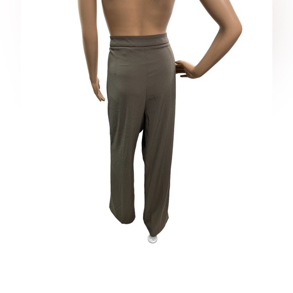 H&M Women’s Size 14 Solid Brown Wide Leg Dress Pants - Picture 3 of 5